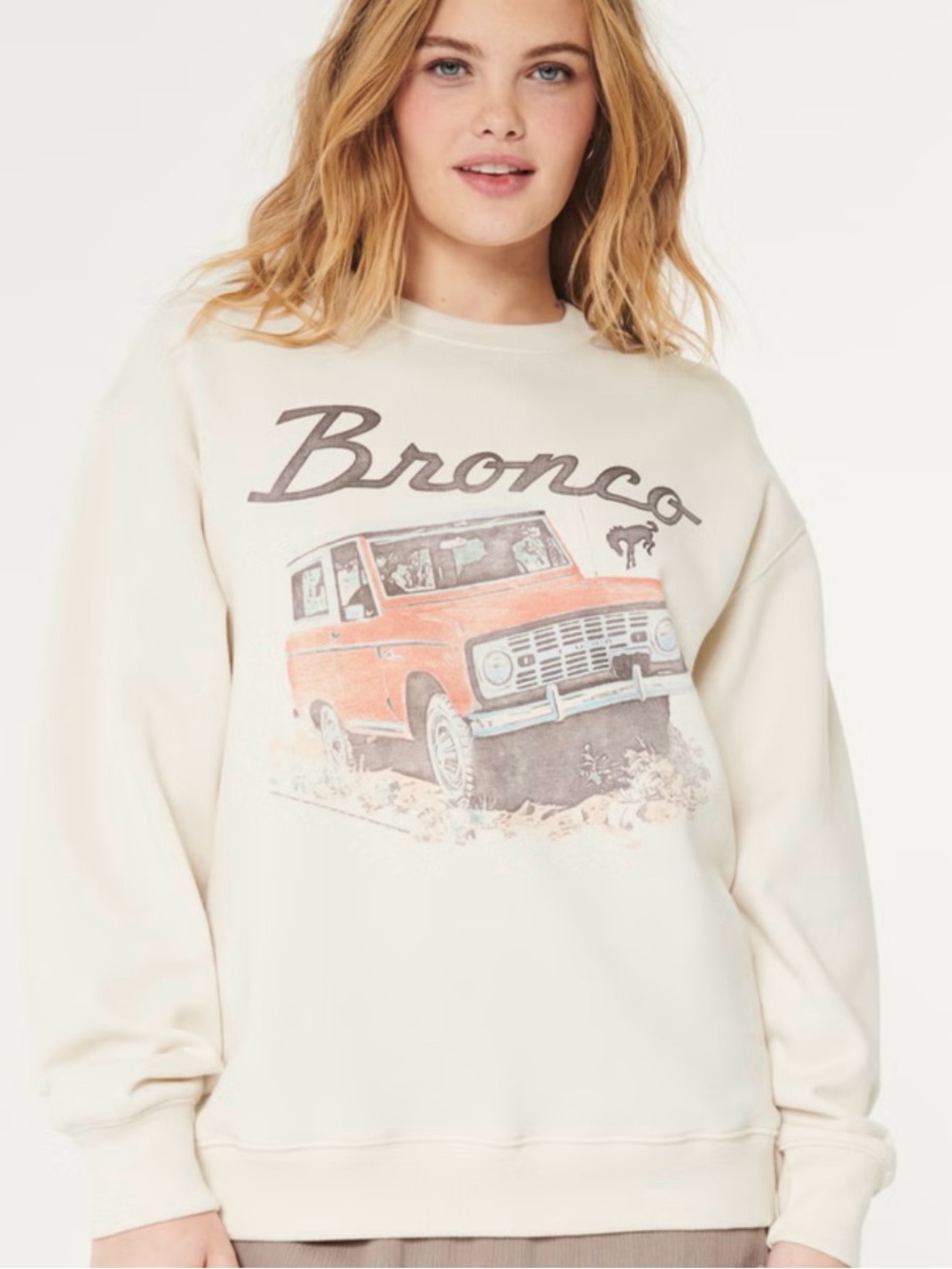 Hollister Oversized Ford Bronco Graphic Crew Sweatshirt